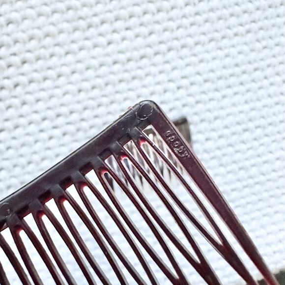 Goody Vintage USA Made Dark Brown Tortoise Cream Side Hair Combs Set 6 3 Pairs - Picture 9 of 14
